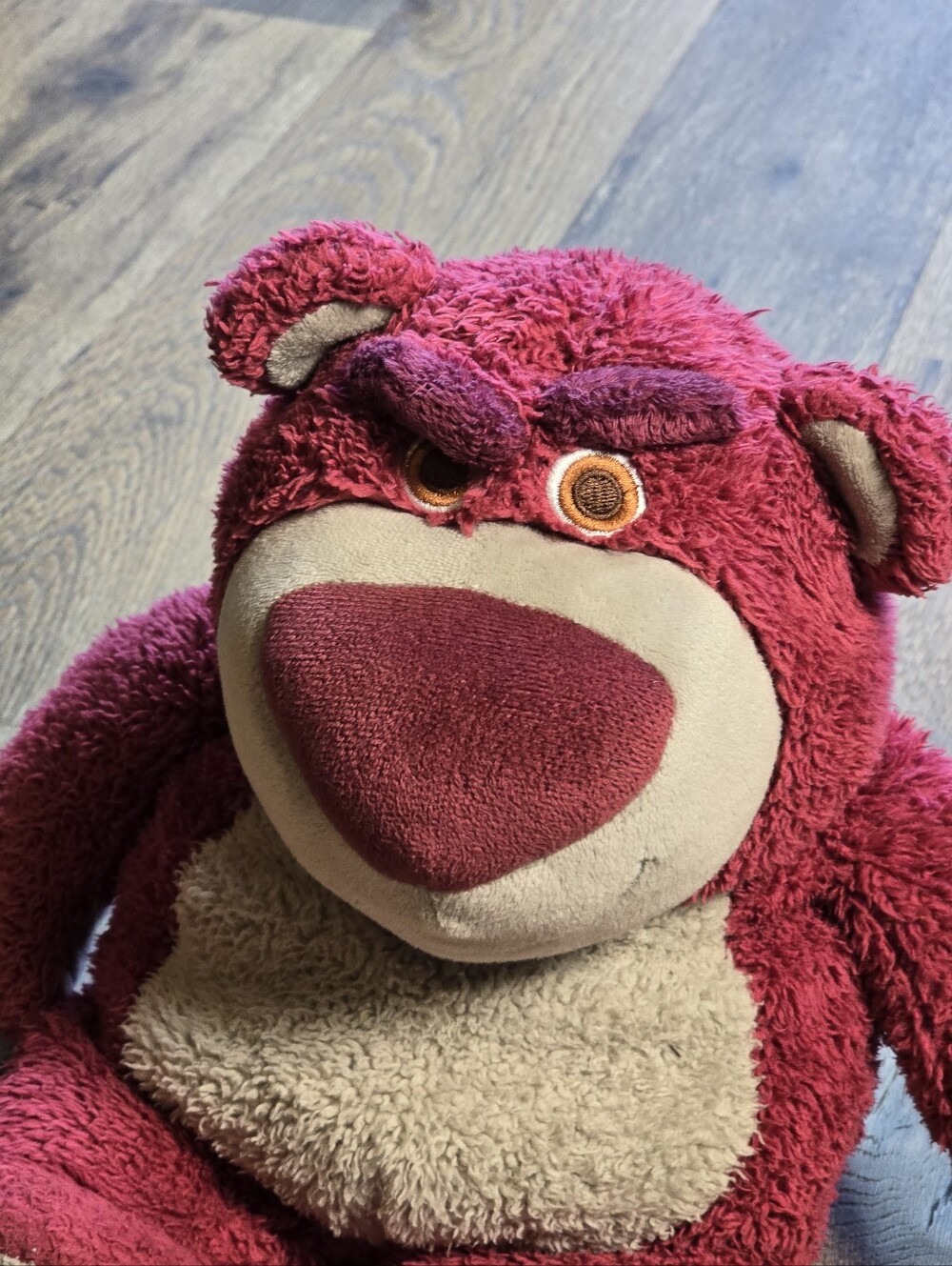 Disney Pink and Cream Lotso Plush Bear Stuffed Toy - Picture 2 of 9